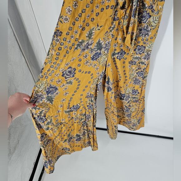 Free People Floral Golden Combo In The Mood For Love Jumpsuit S - Picture 7 of 11